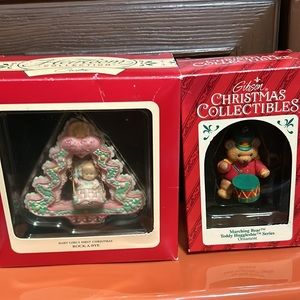 NIB VTG Christmas Ornaments: Carlton Cards Heirloom and Gibson Collectibles